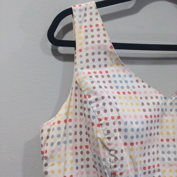 Boden Womens Sleeveless Polka Dot A-Line Dress Size 18R Retro Rainbow Casual - Picture 5 of 12
